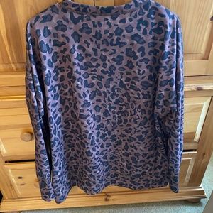 Knit leopard print sweatshirt. Brand new without tags